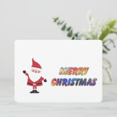Santa says Merry Christmas - Personalize photo (Stehend Vorderseite)