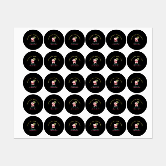 SANTA SAYS: MERRY X-MAS ETIKETTEN (Blatt)