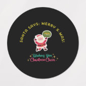SANTA SAYS: MERRY X-MAS ETIKETTEN (Design 2)