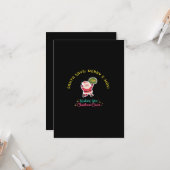 SANTA SAYS: MERRY X-MAS KARTE (Vorderseite/Rückseite Beispiel)