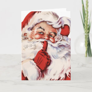 Santa Says Shhh Feiertagskarte