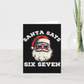 Santa Says Six Seven 67 Funny Christmas Gen Alpha  Karte (Vorderseite)