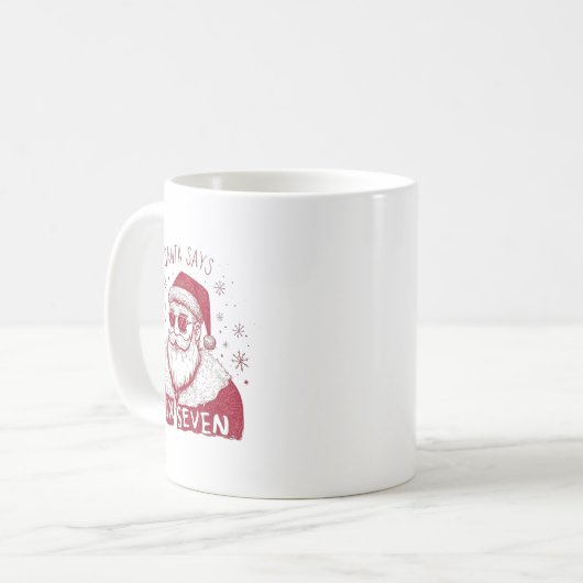 Santa Says Six Seven Christmas 67 Meme Xmas Boys G Kaffeetasse (Vorderseite Links)