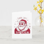 Santa Says Six Seven Christmas 67 Meme Xmas Boys G Karte (Gelbe Blume)