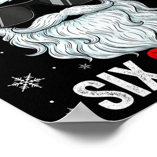 Santa Says Six Seven Christmas Boys Men Funny Meme Poster (Ecke)