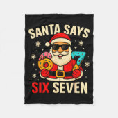 Santa Says Six Seven Funny 67 Meme Christmas Boys Fleecedecke (Vorderseite)