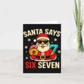 Santa Says Six Seven Funny 67 Meme Christmas Boys Karte (Vorderseite)