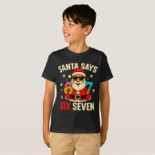 Santa Says Six Seven Funny 67 Meme Christmas Boys T-Shirt (Vorne ganz)