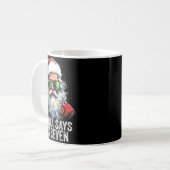 Santa Says Six Seven Funny Christmas 67 Meme Santa Kaffeetasse (Vorderseite Links)