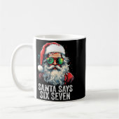 Santa Says Six Seven Funny Christmas 67 Meme Santa Kaffeetasse (Links)