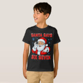 Santa Says Six Seven Funny Gen Z Christmas Gag Bra T-Shirt (Vorne ganz)