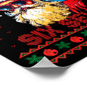 Santa Says Six Seven Ugly Christmas Sweater 67 Mem Poster (Ecke)