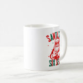 Santa Says Six Seven Viral Funny Santa Saying 6 7 Kaffeetasse (VorderseiteRechts)