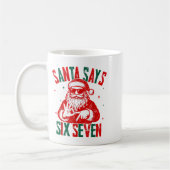 Santa Says Six Seven Viral Funny Santa Saying 6 7 Kaffeetasse (Links)