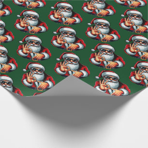 Santa-Schattierungen & 6–7-Zeichen – Fettes Weihna Geschenkpapier