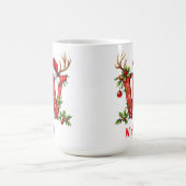 Santa Schick Monogramm Anfangsbuchstabe W frohe We Kaffeetasse (Mittel)
