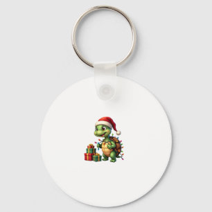 Santa-Schildkröte-Weihnachten-Hässlicher-Pullover- Schlüsselanhänger