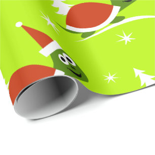 Santa-Schildkröten-Kinder-Weihnachtsverpackungspap Geschenkpapier