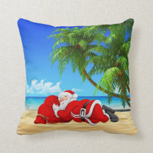 Santa schlafen auf Strandkissen
