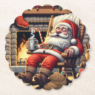 Santa schlafend Weihnachten Untersetzer