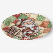 Santa schläft am Heiligen Abend Pappteller (Schrägansicht)