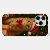 Santa-Schleifen-Katze iPhone 15 Pro Max Hülle (Rückseite (Horizontal))