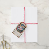 Santa-Schlitten-Weihnachten Geschenkanhänger (Mit Garn)