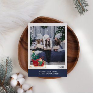 Santa-Schlitten Weihnachten mit eigenem Foto