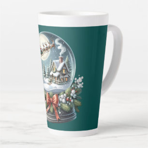 Santa-Schlittenfahrt im Schneekugel-Wunderland Milchtasse