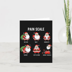 Santa-Schmerzskala Lustiges Weihnachtsdesign für K Karte