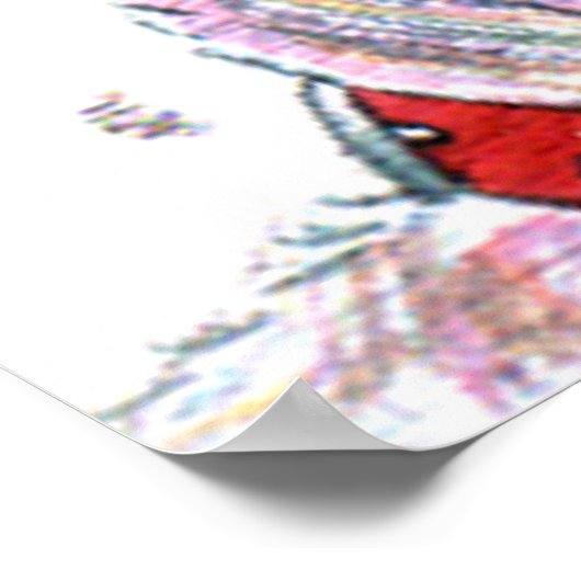 Santa Schnauzer Canvas Print Poster (Ecke)