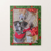 Santa Schnauzer Jigsaw Puzzle (Vertikal)