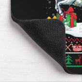 Santa Schnauzer Riding Unicorn Weihnachtskraut L Mousepad (Ecke)