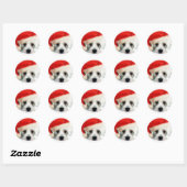Santa Schnauzer Sticker (Blatt)
