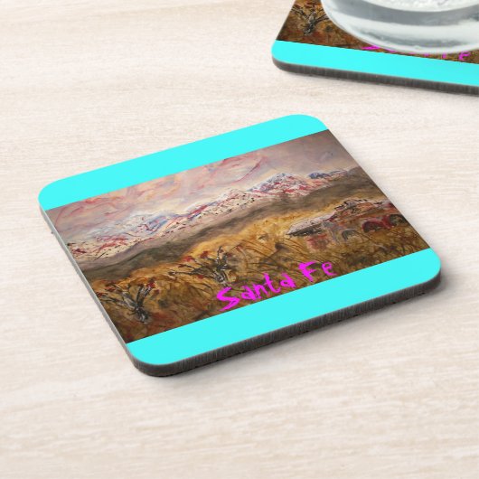 Santa-Schnee Getränkeuntersetzer (Linke Seite)