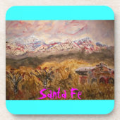 Santa-Schnee Getränkeuntersetzer (Vorderseite)