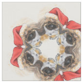 Santa-Schneeflocke Stoff (Nahaufnahme)