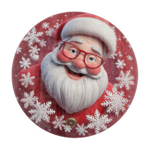 🎅 Santa-Schneeflocken-Freude im heimischen Stil Schneidebrett