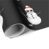 Santa Schneemann Golfball Weihnachten Golfer Gesch Geschenkpapier (Rolleneckpunkt)