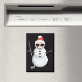 Santa Schneemann Golfball Weihnachten Golfer Gesch Magnet (In Situ (Geschirrspüler))