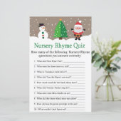 Santa, Schneemann Kinderzimmer Rhyme Quiz Kinderdu (Stehend Vorderseite)