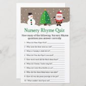 Santa, Schneemann Kinderzimmer Rhyme Quiz Kinderdu (Vorne/Hinten)