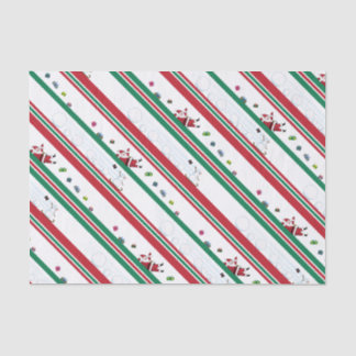 Santa & Schneemann Weihnachtsstreifen Seidenpapier