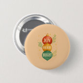 Santa & Schneemann Winterlandschaft – Festliches W Button (Vorne & Hinten)