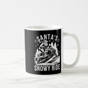 Santa Schneemobil fahren Schneemobilfahren Weihnac Kaffeetasse