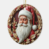 Santa-Schnitz-Look Keramik Ornament (Links)