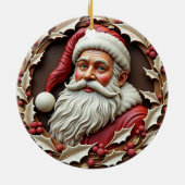Santa-Schnitz-Look Keramik Ornament (Hinten)