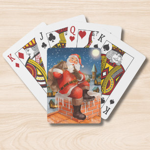 Santa Schornstein Weihnachtsabend-Lieferung Spielkarten