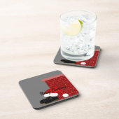 Santa-Schuhkamin Getränkeuntersetzer (Rechte Seite)