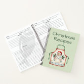 Santa-Schürze Weihnachtsrezepte Notizbuch (Innenseite)